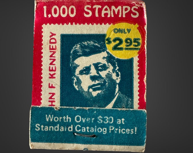 Vintage John F Kennedy JFK 1,000 Stamps Match Book North Carolina Sold Individually Etsy