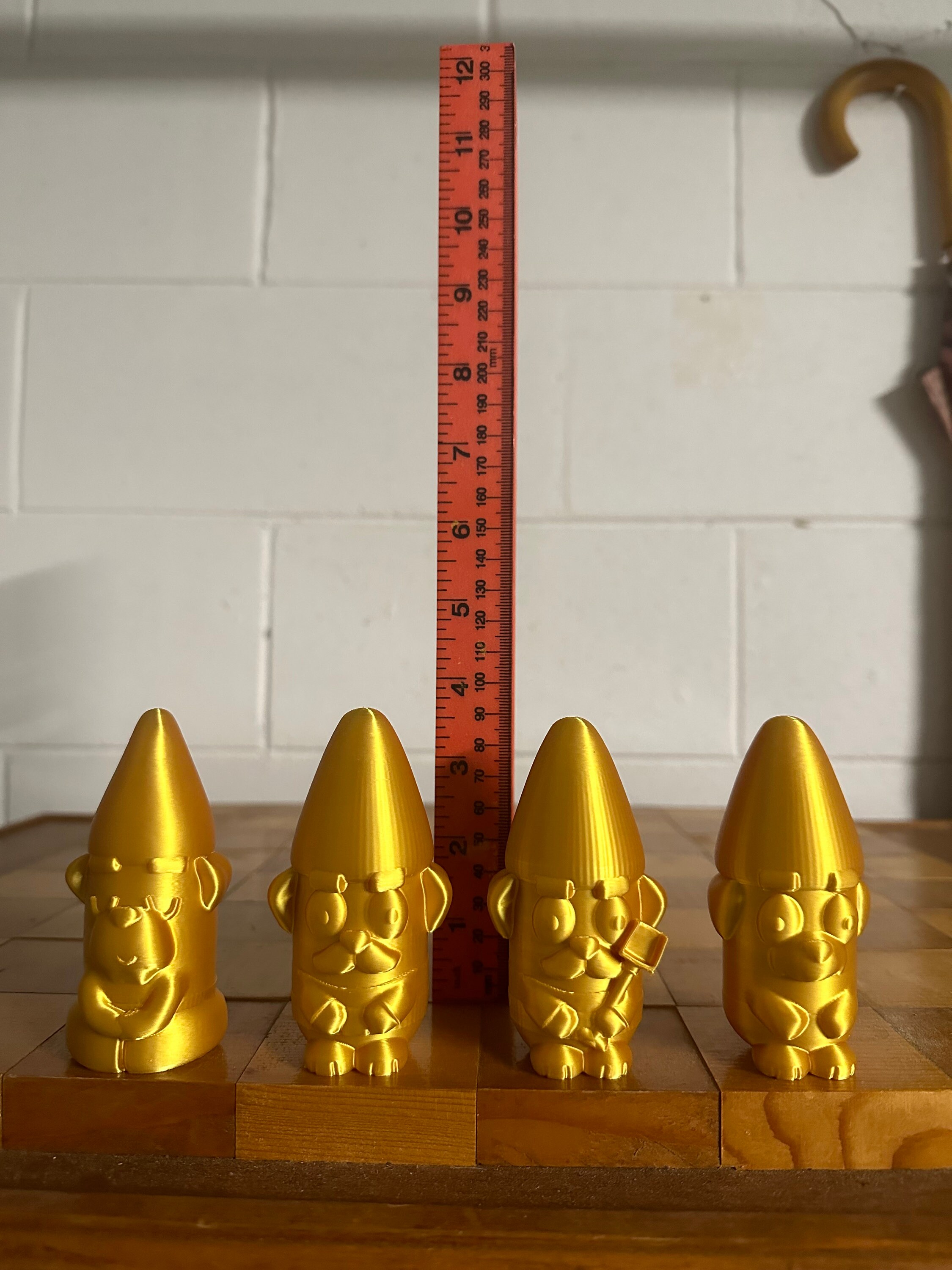 Limited Release Bluey Garden Gnomes Mini Size SPARKLING GOLD ALL 4