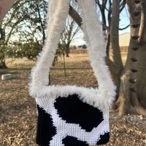 Cow Print Mini Shoulder Bag