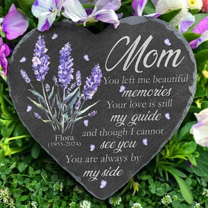 Makezbright Custom Memorial Gifts for Loss of Mother, Personalized Mom Loss Memorial Garden Stone, Memorial Stone For Family Members