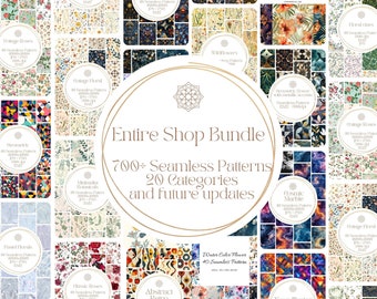 700+ Seamless Pattern Bundle: Commercial Use Digital Paper (PDF)