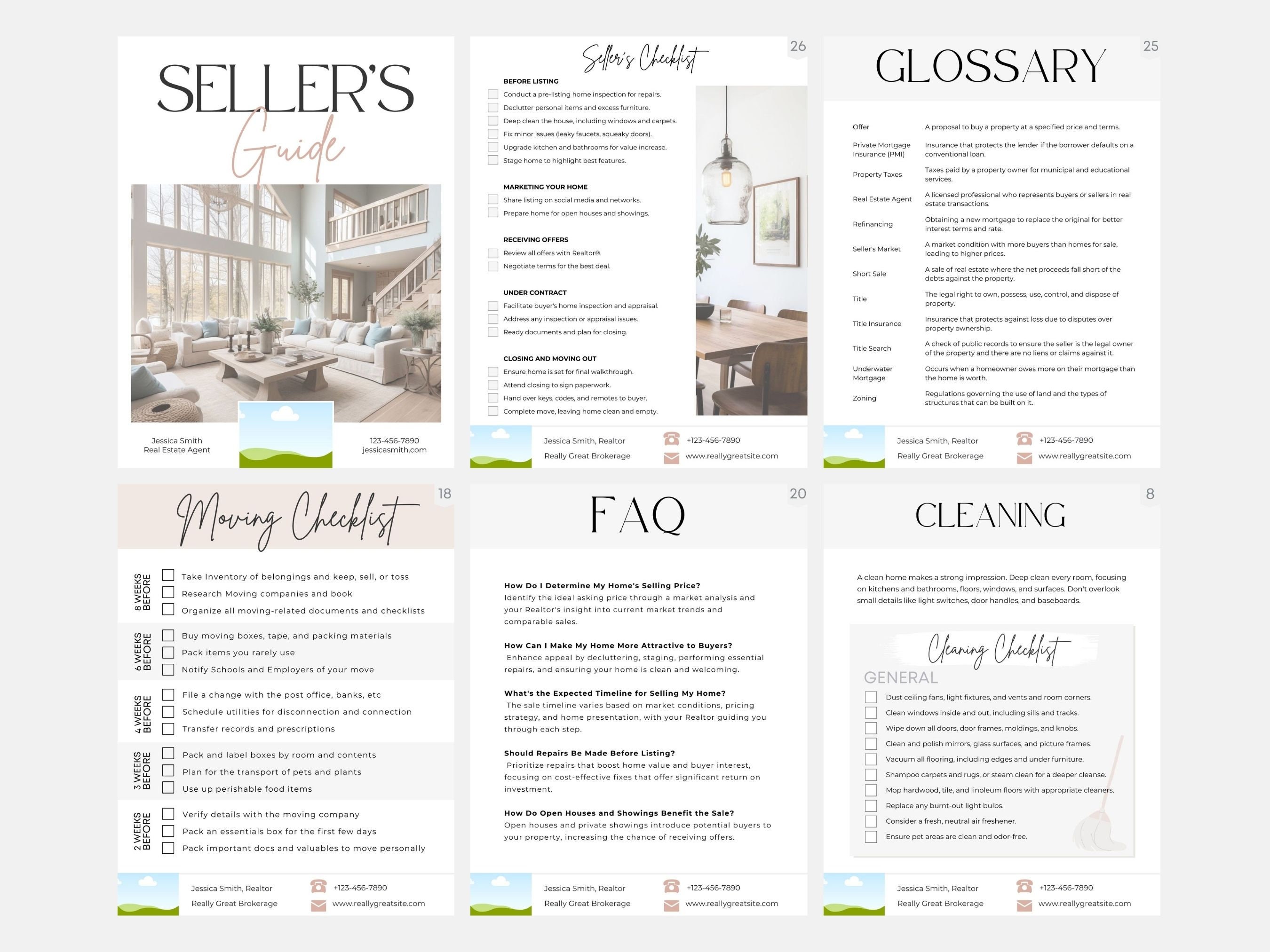 Real Estate Seller Guide and Buyer Guide Bundle, Listing Presentation ...