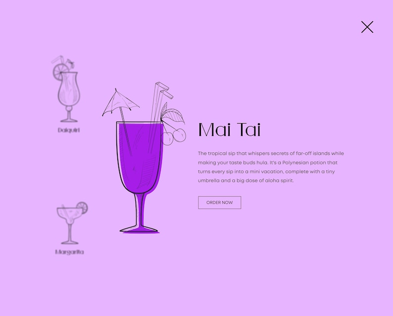 The Art of Cocktails - Figma Design & Menu Prototype (animation) - Etsy