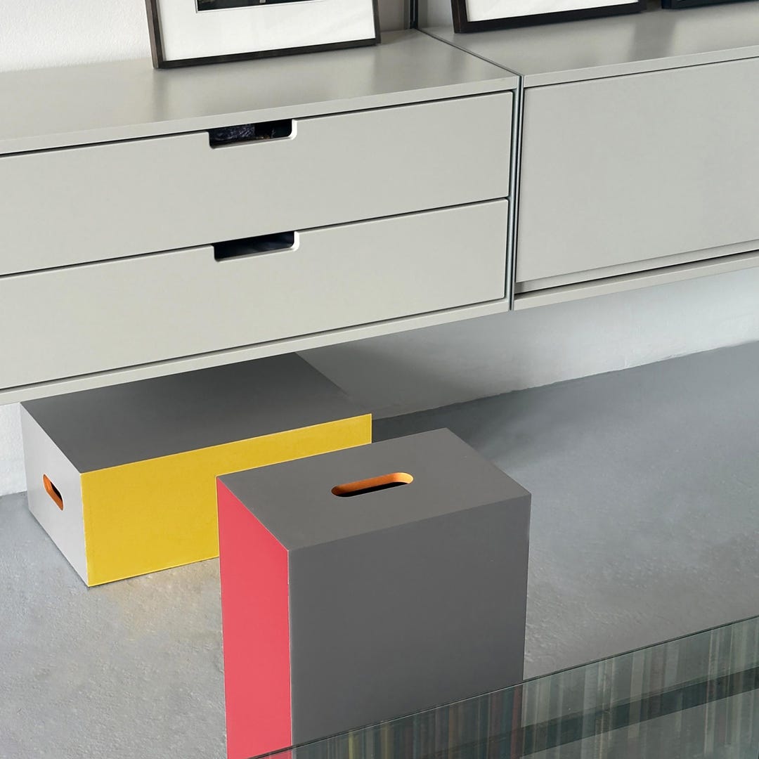 Modern End Table, Wood Apple Box Style Table / Night Table / Side Table ...