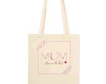 Premium draagtas "Mama, je bent de beste" | Hoogwaardig, duurzaam canvas | Perfect cadeau voor moeders | Ruim en stijlvol