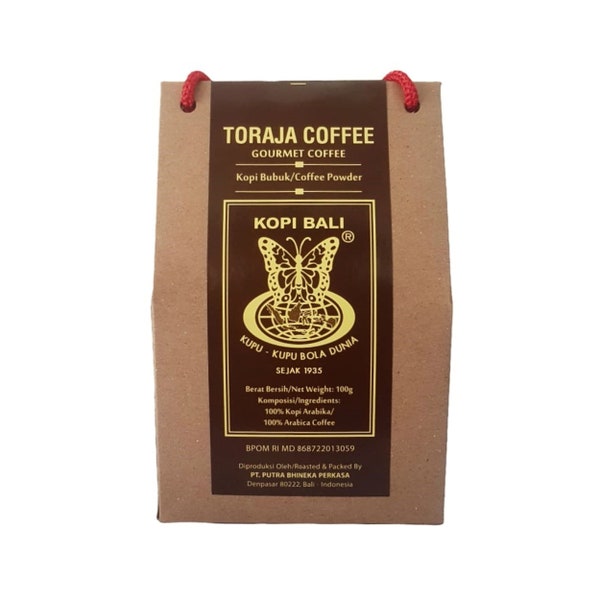 Toraja Coffee Powder. Organic, Natural, and Gourmet Coffee from Toraja