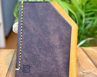 Handmade Badalassi Pueblo Leather Cardholder Wallet (large size): Slim with RFID blocking card