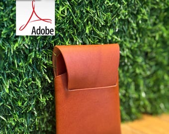 Digital PDF/PNG Wallet stitchless Pattern/template – Minimalist Design non stitches