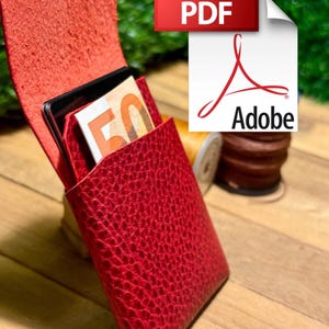 Digitale pdf/png-portemonnee zonder steekpatroon/sjabloon – minimalistisch ontwerp zonder steken