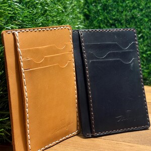 Premium Handmade Leather wallet, cardholder: Discover the Elegance Full grain genuine Leather, Gift Men, Gift Women, Slim wallet black,brown