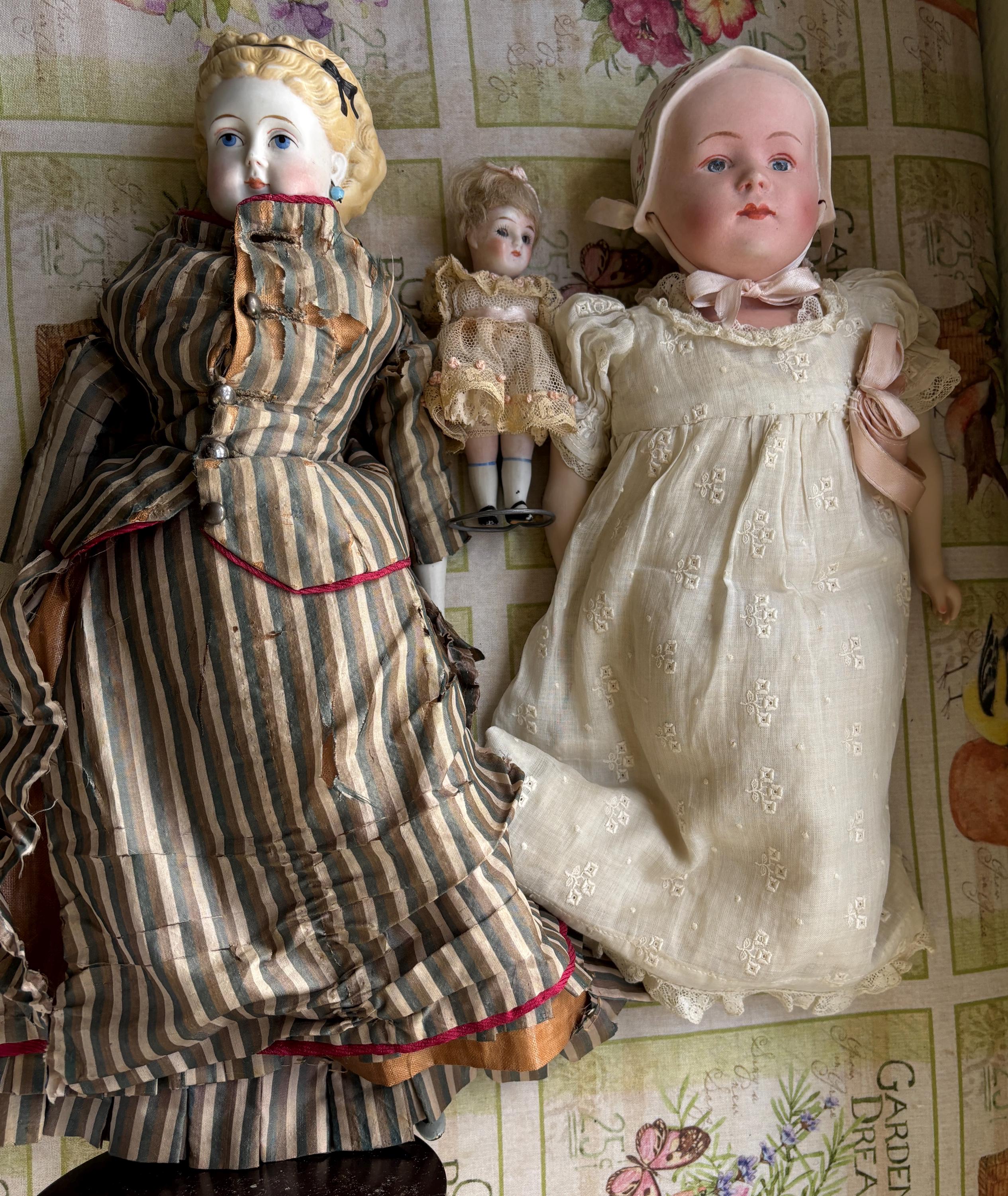 3 antique dolls from famous 1940 collection.
