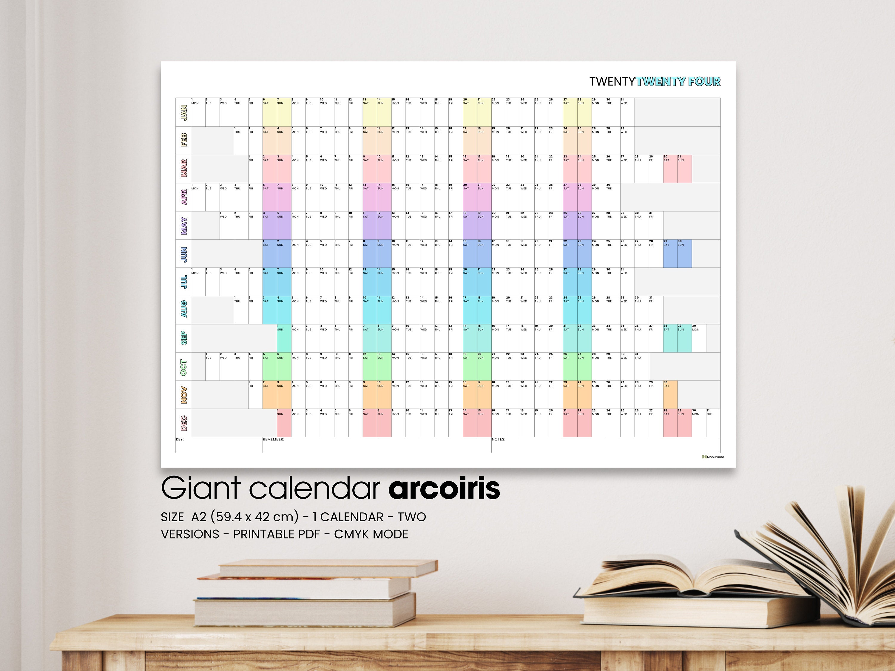 Giant Wall Calendar 2024 Large Wall Planner 2024 Annual Planner 2024 ...