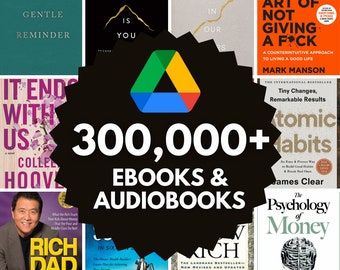 eBooks and Audiobooks Bundle || 300,000+ ebooks and audiobooks || lifetime access || downloadable || pdf & epub || instant download