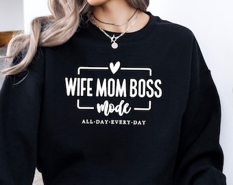 Mom Mode Sweatshirt, Mothers Day Sweatshirt, Mother Sweater, Gift for Mathers Day, Spouse Gift, Gift for Wife, Anniversary Gift