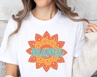 Mama Tshirt, Mothers Day Tshirt, Mama Tee, Unique gift for Mama, New Mom gifts, Baby Shower Gift, Colorful Mama Shirt, Custom Mom Shirt