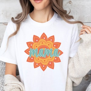Mama Tshirt, Mothers Day Tshirt, Mama Tee, Unique gift for Mama, New Mom gifts, Baby Shower Gift, Colorful Mama Shirt, Custom Mom Shirt
