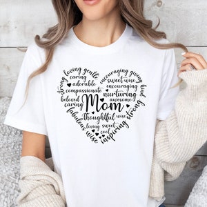 Hearth Design Tshirt for Mom, Mother&#39;s Day Gifts, Custom Mother Tee, Mom Gift from kids, Mother&#39;s Day Tshirt, Tshirt for Mother&#39;s Day