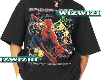 Retro 90-tals Spider-Man-hyllnings-T-shirt, Spider-Man-fan-T-shirt med grafisk design, present till kvinnor och män, unisex-T-shirt