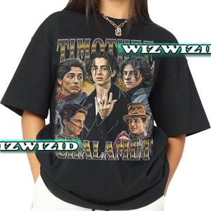 Retro 90er Jahre Timothee Chalamet Homage T-Shirt, Timothee Chalamet Fan T-Shirt Grafik-T-Shirt, Geschenk für Frauen und Männer Unisex T-Shirt