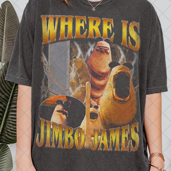 Camiseta retrô anos 90 Comfort Colors "Onde está Jimbo James?", Marcus The Worm, camiseta pirata "Estou procurando Jimbo James", presente para homens e mulheres.