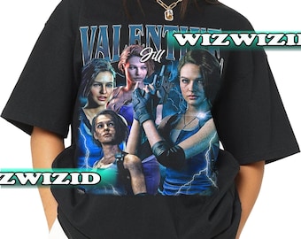 Retro 90's Jill Valentine Homage Shirt , Jill Valentine Video Game Graphic Shirt, Gift For Women and Man Unisex T-Shirt