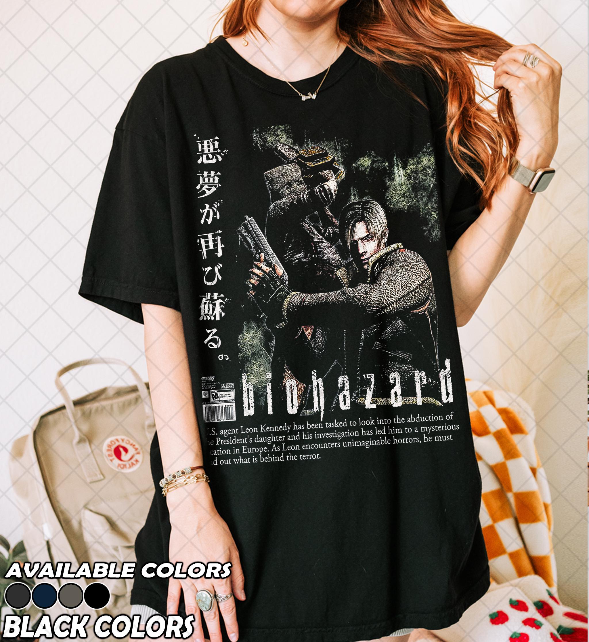 Retro 90's Comfort Colors Biohazard Resident Evil T-shirt, Leon