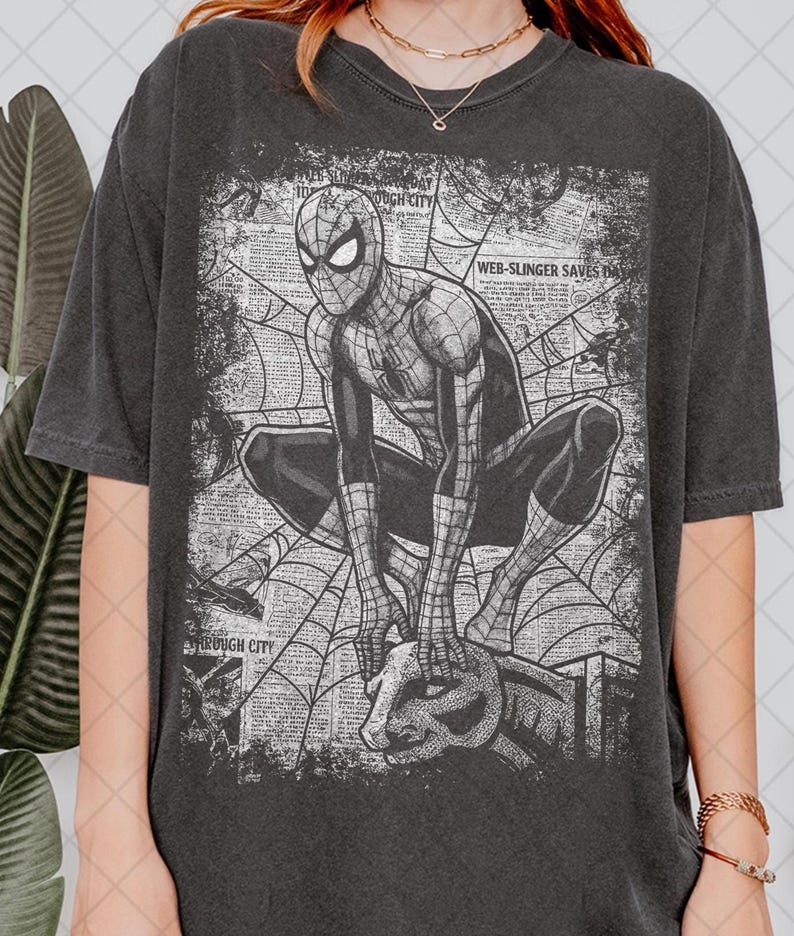 Camiseta retro de los 90 de Spider-Man con colores cómodos, Spider-Man Brand New Day, camiseta para fans del MCU, regalo para mujeres y hombres (camiseta unisex). imagen 1