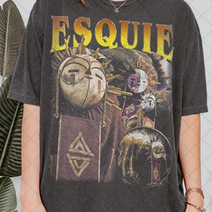 Retro 90&#39;s Comfort Colors Esquie Expedition 33 T-Shirt, Esquie Clair Obscur Expedition 33 Fan Bootleg Tee T-Shirt, Gift For Women and Man
