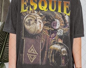 Retro 90&#39;s Comfort Colors Esquie Expedition 33 T-Shirt, Esquie Clair Obscur Expedition 33 Fan Bootleg Tee T-Shirt, Gift For Women and Man