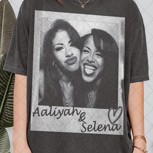 Retro 90&#39;s Comfort Colors Selena and Aaliyah Shirt, R&B Princess and Queen of Cumbia Graphic Fan Bootleg Tee T-Shirt, Gift For Women and Man