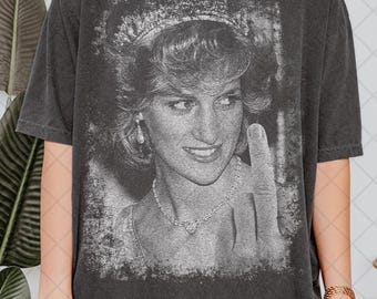 ダイアナ妃トリビュートTシャツ：レディ・ダイ・グラフィックTシャツ