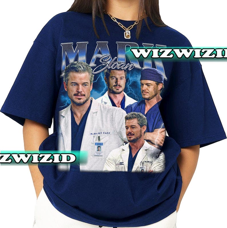 Retro 90er Jahre Mark Sloan Hommage Shirt, Dr. Mark Sloan Grafik Shirt, Geschenk für Frauen und Männer Unisex T-Shirt Bild 2