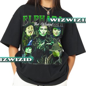 Retro 90&#39;s Elphaba Homage T-Shirt, Elphaba Idina Menzel Fan Tee Graphic T-Shirt, Gift For Women and Man Unisex T-Shirt