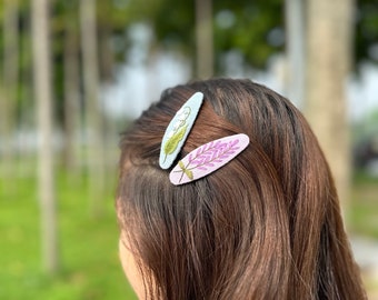 Embroidered hair clip, Custom embroidered hair clip, Bridesmaid hair clip, Hair clip, Baby clip, Hair clip for girls, Personalized gifts