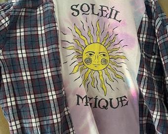SUN Graphic Tee Reworked Flannel