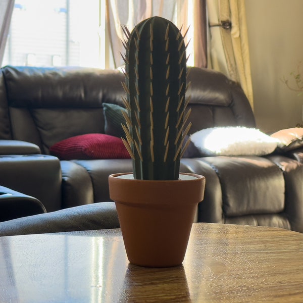 Porta stuzzicadenti Cactus / Contiene 117 / Scelte stampate in 3D / Facile da pulire / Arredamento eccentrico / Amanti delle piante / Accessorio da cucina funzionale / Regalo unico