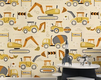 Carta da parati con auto, murale staccabile e attaccabile per la cameretta dei ragazzi, decorazione murale con auto e camion per la cameretta dei bambini, decorazione facilmente rimovibile per le camerette dei bambini