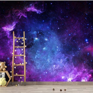 Star Galaxy Wallpaper Peel and Stick Space Wall Mural Starry Sky Wall ...