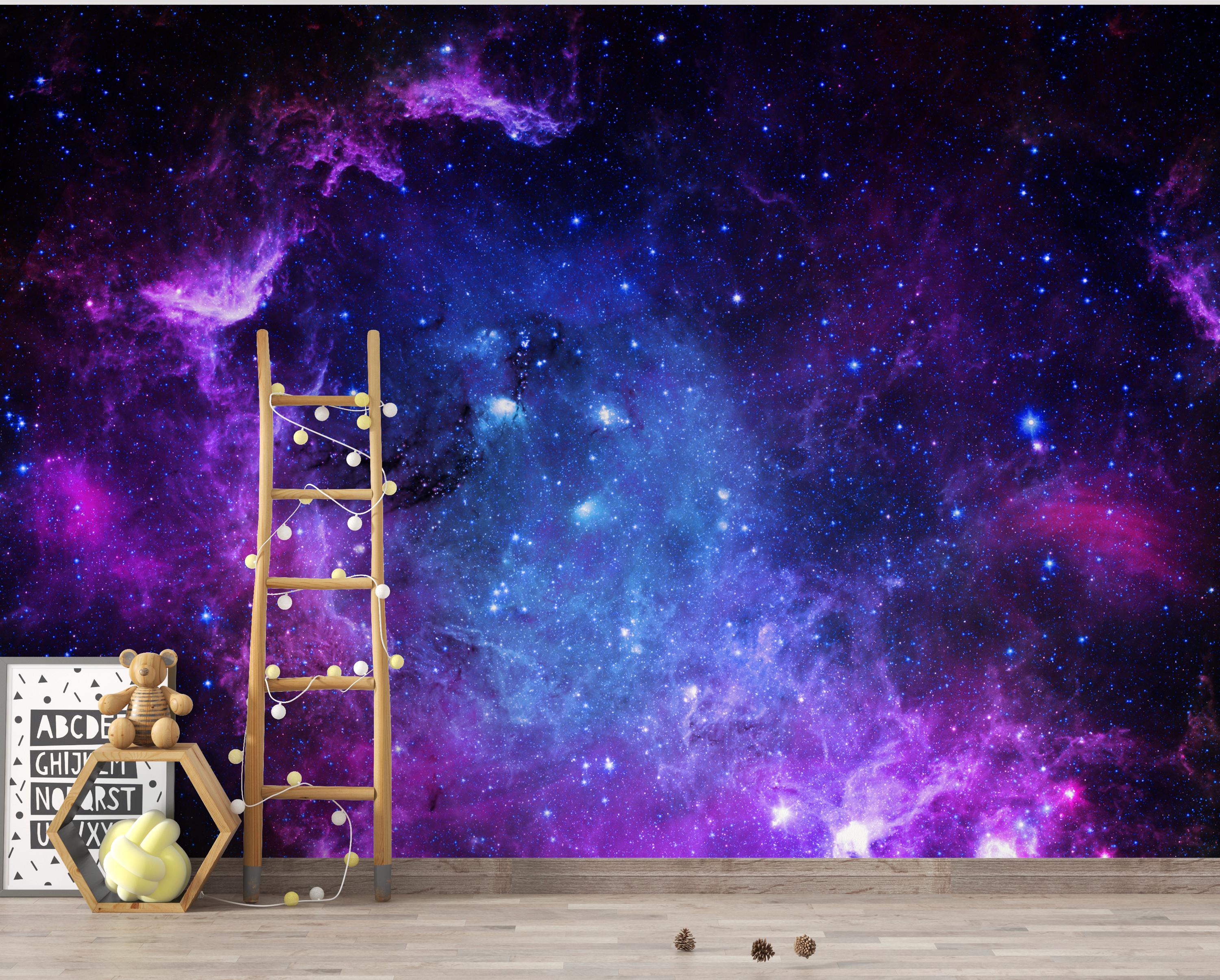 Star Galaxy Wallpaper Peel and Stick Space Wall Mural Starry Sky Wall ...