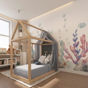 Ocean Mural – Underwater Adventure for Kids, Peel and Stick or Pre-pasted Wallpaper for Kids Nursery Marine Ocean Animals