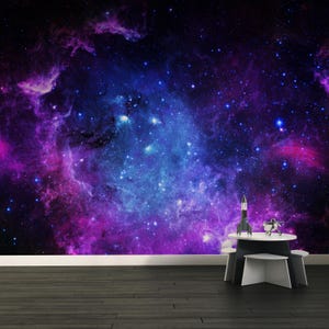 Star Galaxy Wallpaper Schälen und Stick Raum Wandbild Sternenhimmel-Wand-Dekor Nacht-Himmel-Ansicht Tapete