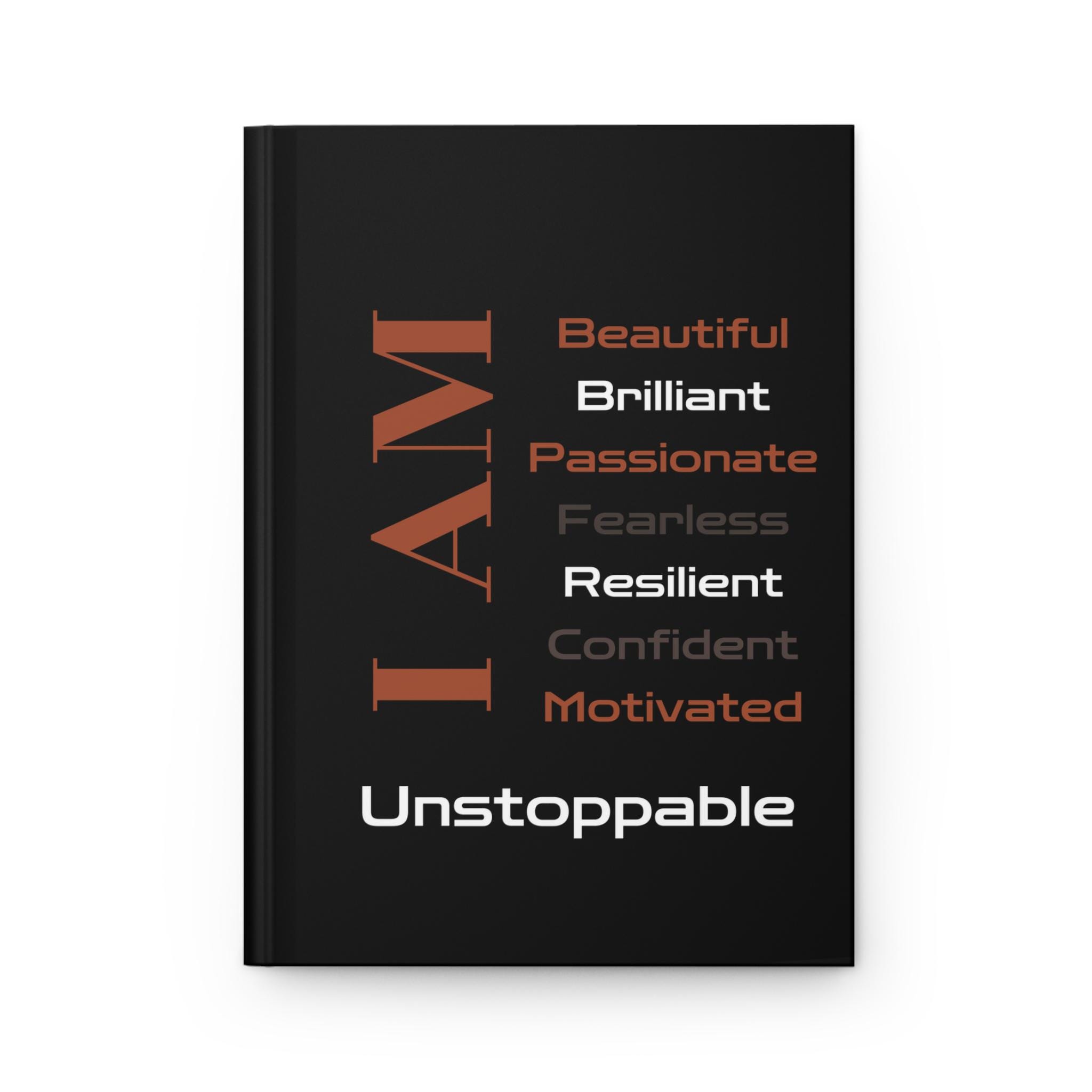 Inspiring Journal - I AM Unstoppable, Motivational Planner, Empowerment Gift, Self-Reflection Notebook, Mindfulness Journal, Gift for women