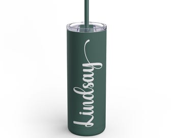 Personalized Matte Tumbler: 20oz Stainless Steel Insulated Cup