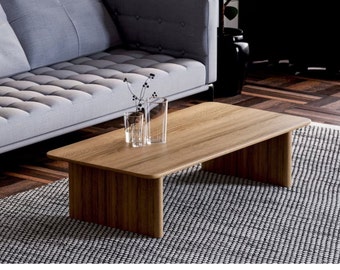 Mesa de centro moderna - Mesa de centro de roble de madera - Mesa de centro minimalista - Mesa de centro estética - Mesa de centro Japandi - Mesa de salón