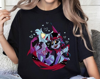 Camisa Angle Dust and Husk Hazbin Hotel, Camisas Merch de dibujos animados de Huskerdust Hazbin Hotel, Camisa de personajes de Hazbin, Camisa de bebé perdedor