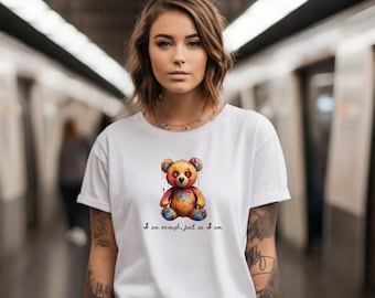 Maglietta per la consapevolezza della salute mentale: maglietta grafica "I am Enough"