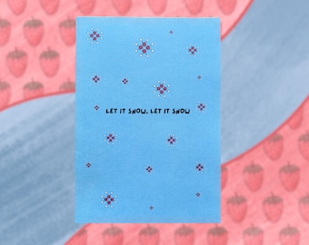 Carte pour les Fêtes H2O flocon de neige : carte de Noël scientifique amusante