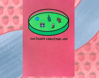 ペトリ皿カード：クリスマスの喜びを育む、科学者のための面白い科学ギフト