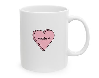 Code Candy Heart Mug Software Engineer Mug Programmer Mug Gift Present