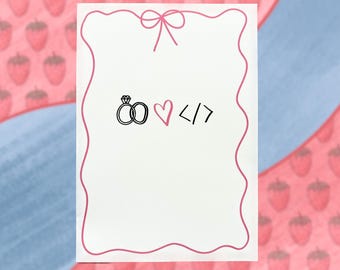 ソフトウェアエンジニア、プログラマー、開発者向けの結婚祝いカード、テクノロジー好きへの贈り物